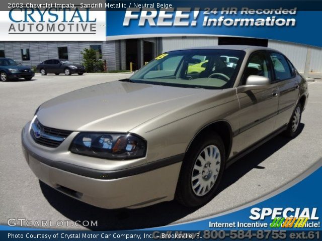 2003 Chevrolet Impala  in Sandrift Metallic