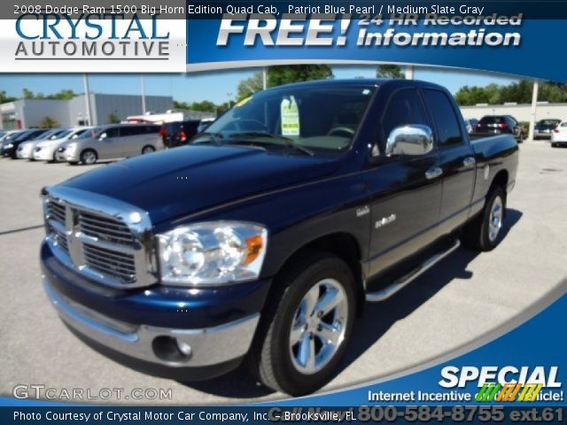 2008 Dodge Ram 1500 Big Horn Edition Quad Cab in Patriot Blue Pearl