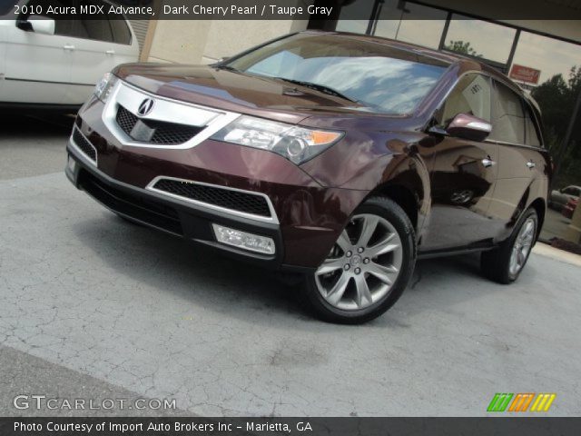 2010 Acura MDX Advance in Dark Cherry Pearl