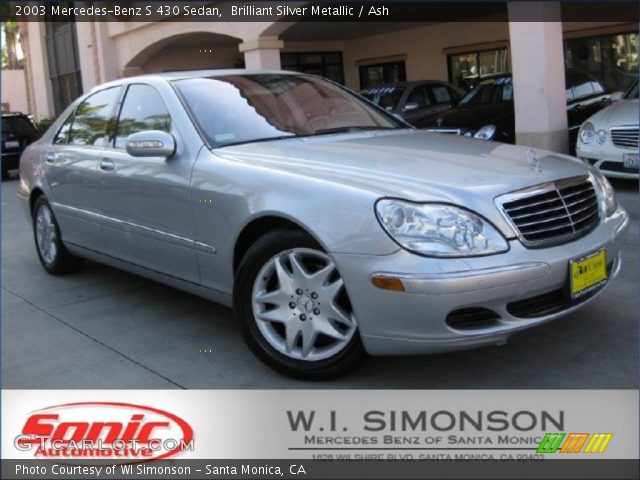 2003 Mercedes-Benz S 430 Sedan in Brilliant Silver Metallic