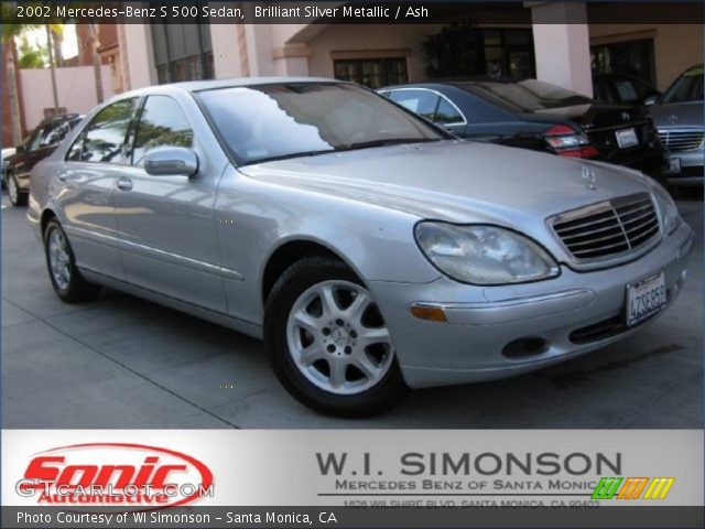 2002 Mercedes-Benz S 500 Sedan in Brilliant Silver Metallic