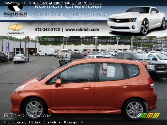 2008 Honda Fit Sport in Blaze Orange Metallic