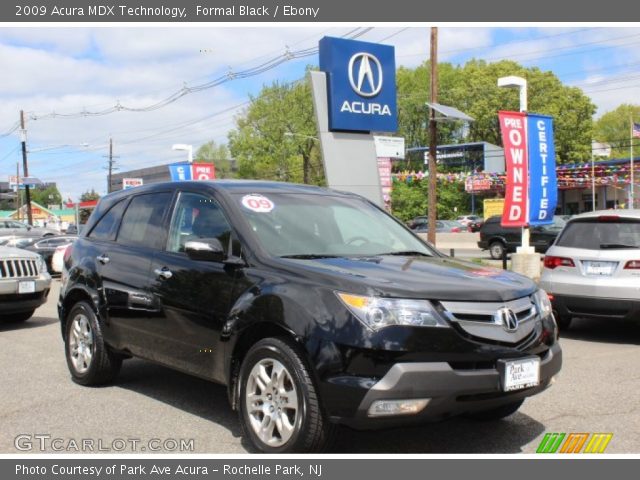 2009 Acura MDX Technology in Formal Black