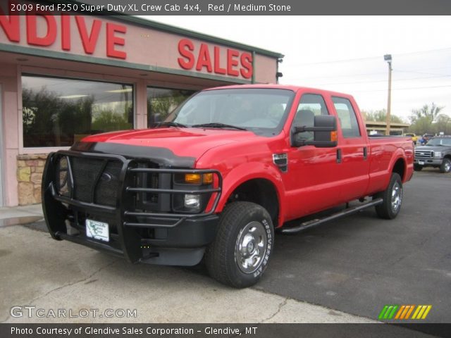 2009 Ford F250 Super Duty XL Crew Cab 4x4 in Red