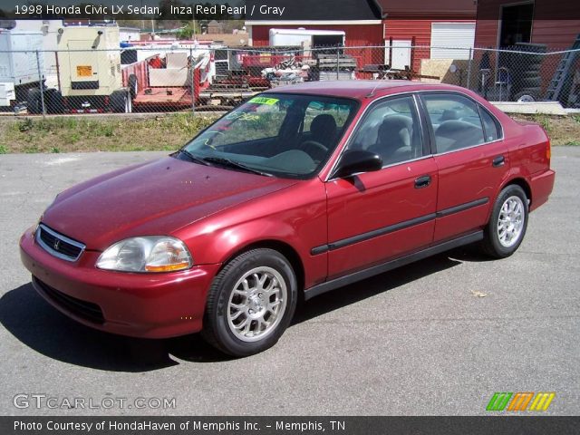 1998 Honda Civic LX Sedan in Inza Red Pearl