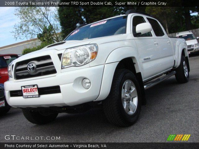 2008 Toyota Tacoma V6 PreRunner TRD Sport Double Cab in Super White