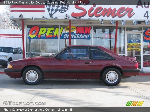 1989 Ford Mustang LX Coupe in Cabernet Red Metallic