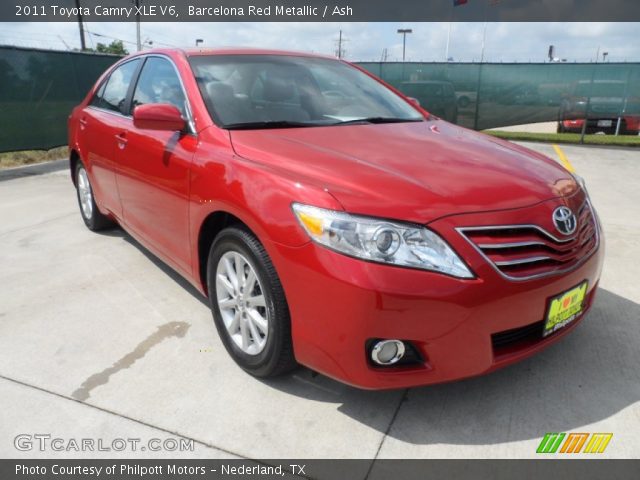 2011 Toyota Camry XLE V6 in Barcelona Red Metallic
