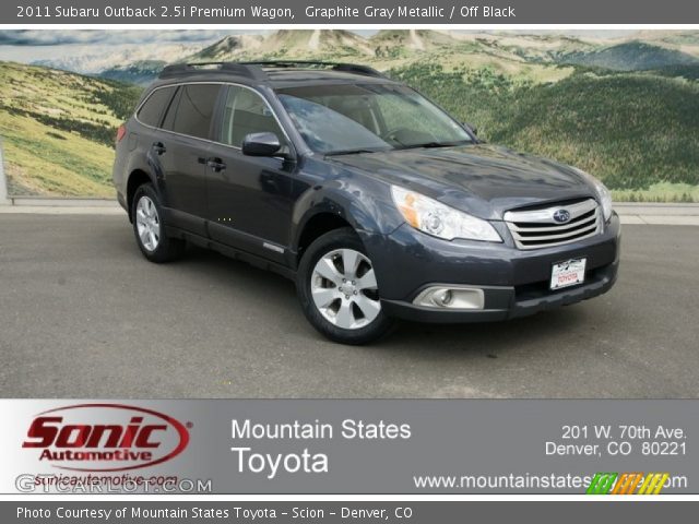 2011 Subaru Outback 2.5i Premium Wagon in Graphite Gray Metallic