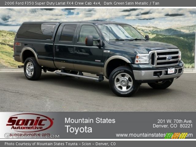 2006 Ford F350 Super Duty Lariat FX4 Crew Cab 4x4 in Dark Green Satin Metallic