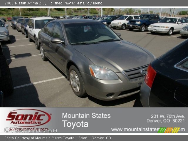 2003 Nissan Altima 2.5 in Polished Pewter Metallic