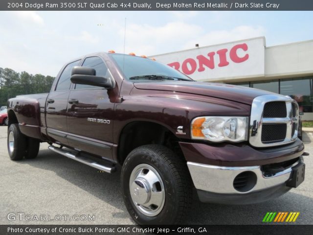 2004 Dodge Ram 3500 SLT Quad Cab 4x4 Dually in Deep Molten Red Metallic