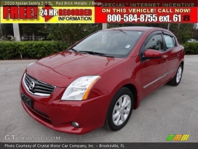 2010 Nissan Sentra 2.0 SL in Red Brick Metallic