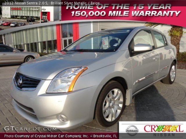 2012 Nissan Sentra 2.0 S in Brilliant Silver Metallic