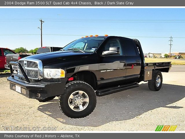 2004 Dodge Ram 3500 SLT Quad Cab 4x4 Chassis in Black