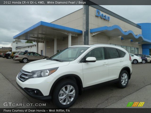 2012 Honda CR-V EX-L 4WD in White Diamond Pearl