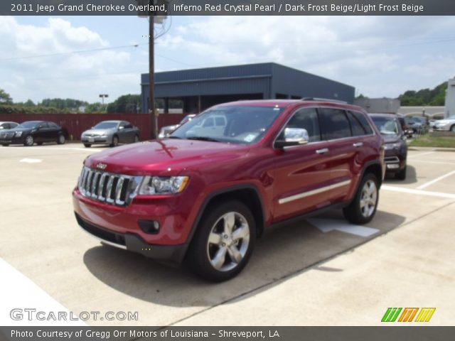 2011 Jeep Grand Cherokee Overland in Inferno Red Crystal Pearl