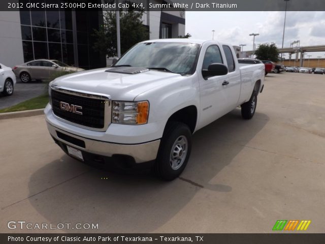 2012 GMC Sierra 2500HD Extended Cab 4x4 in Summit White