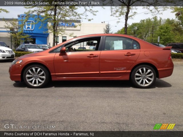 2009 Honda Civic Si Sedan in Redline Orange Pearl