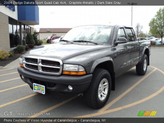 2004 Dodge Dakota Sport Quad Cab 4x4 in Graphite Metallic
