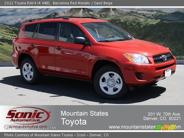 2012 Toyota RAV4 I4 4WD in Barcelona Red Metallic