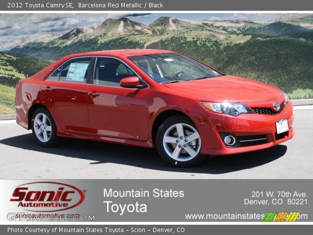 2012 Toyota Camry SE in Barcelona Red Metallic