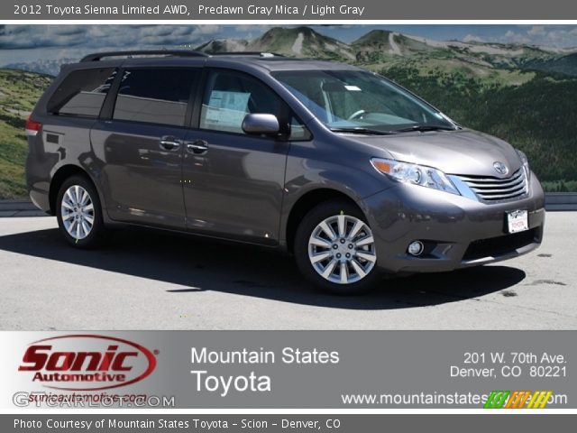2012 Toyota Sienna Limited AWD in Predawn Gray Mica