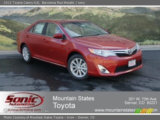 2012 Toyota Camry XLE in Barcelona Red Metallic