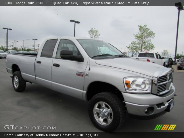2008 Dodge Ram 3500 SLT Quad Cab 4x4 in Bright Silver Metallic