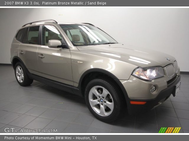 2007 BMW X3 3.0si in Platinum Bronze Metallic