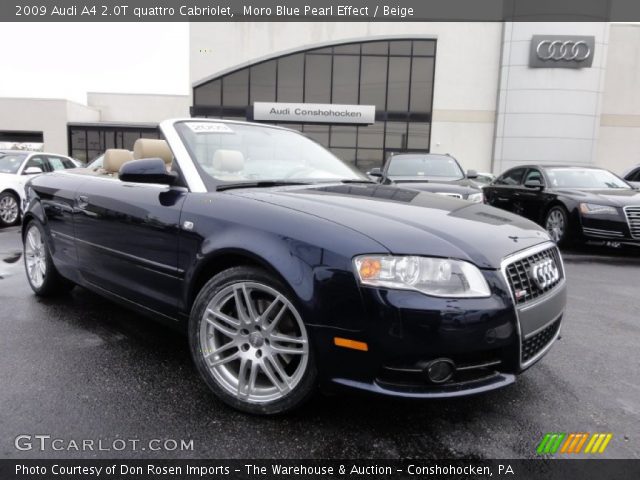 2009 Audi A4 2.0T quattro Cabriolet in Moro Blue Pearl Effect