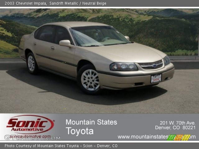 2003 Chevrolet Impala  in Sandrift Metallic