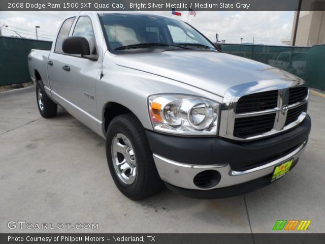 2008 Dodge Ram 1500 SXT Quad Cab in Bright Silver Metallic