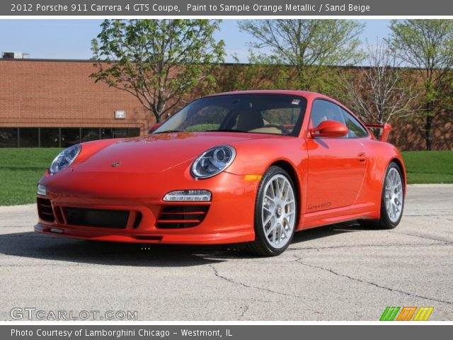 2012 Porsche 911 Carrera 4 GTS Coupe in Paint to Sample Orange Metallic