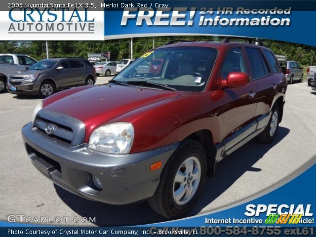 2005 Hyundai Santa Fe LX 3.5 in Merlot Dark Red