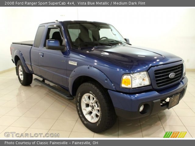 2008 Ford Ranger Sport SuperCab 4x4 in Vista Blue Metallic