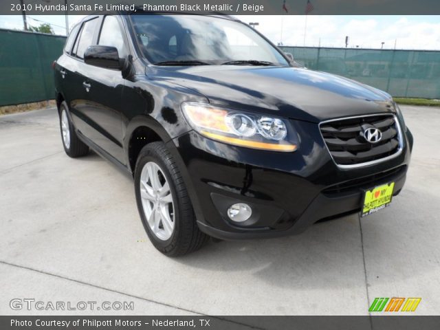 2010 Hyundai Santa Fe Limited in Phantom Black Metallic