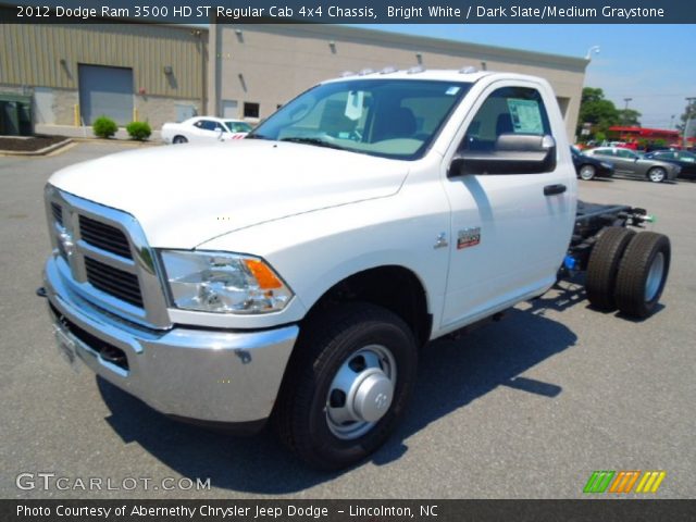 2012 Dodge Ram 3500 HD ST Regular Cab 4x4 Chassis in Bright White