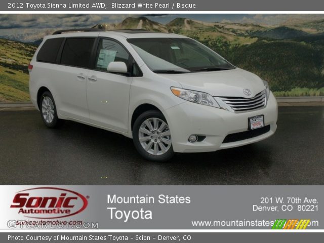 2012 Toyota Sienna Limited AWD in Blizzard White Pearl