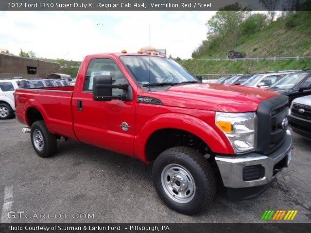 2012 Ford F350 Super Duty XL Regular Cab 4x4 in Vermillion Red