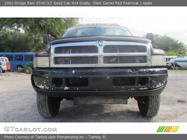 2002 Dodge Ram 3500 SLT Quad Cab 4x4 Dually in Dark Garnet Red Pearlcoat