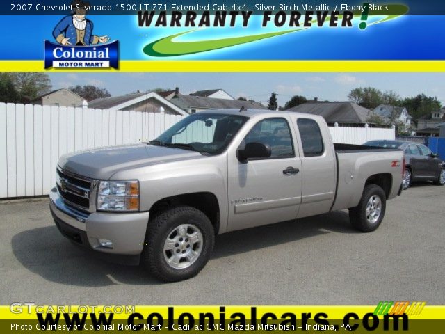 2007 Chevrolet Silverado 1500 LT Z71 Extended Cab 4x4 in Silver Birch Metallic