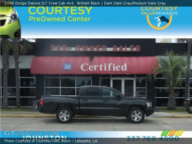 2008 Dodge Dakota SLT Crew Cab 4x4 in Brilliant Black