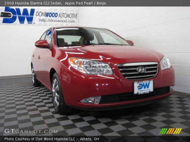 2009 Hyundai Elantra GLS Sedan in Apple Red Pearl