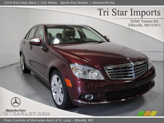 2009 Mercedes-Benz C 300 4Matic in Barolo Red Metallic