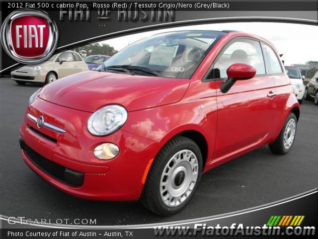 2012 Fiat 500 c cabrio Pop in Rosso (Red)