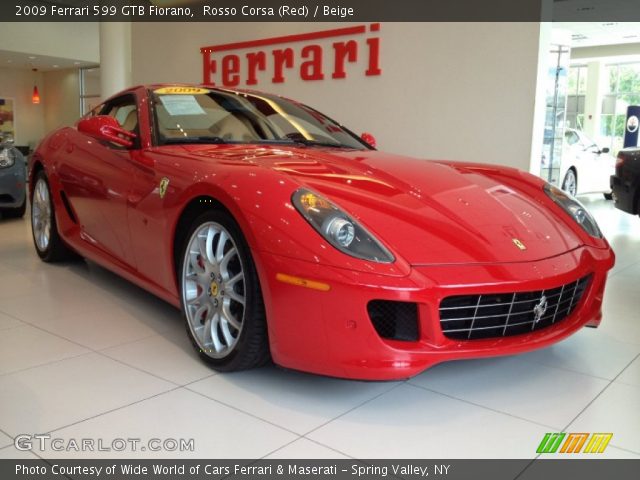 2009 Ferrari 599 GTB Fiorano  in Rosso Corsa (Red)