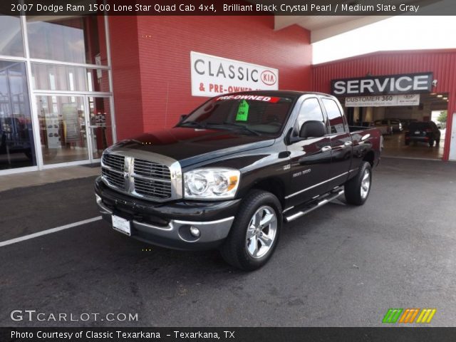2007 Dodge Ram 1500 Lone Star Quad Cab 4x4 in Brilliant Black Crystal Pearl