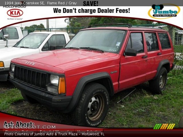 1994 Jeep Cherokee SE in Flame Red