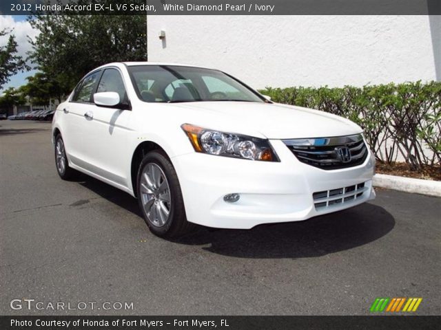 2012 Honda Accord EX-L V6 Sedan in White Diamond Pearl